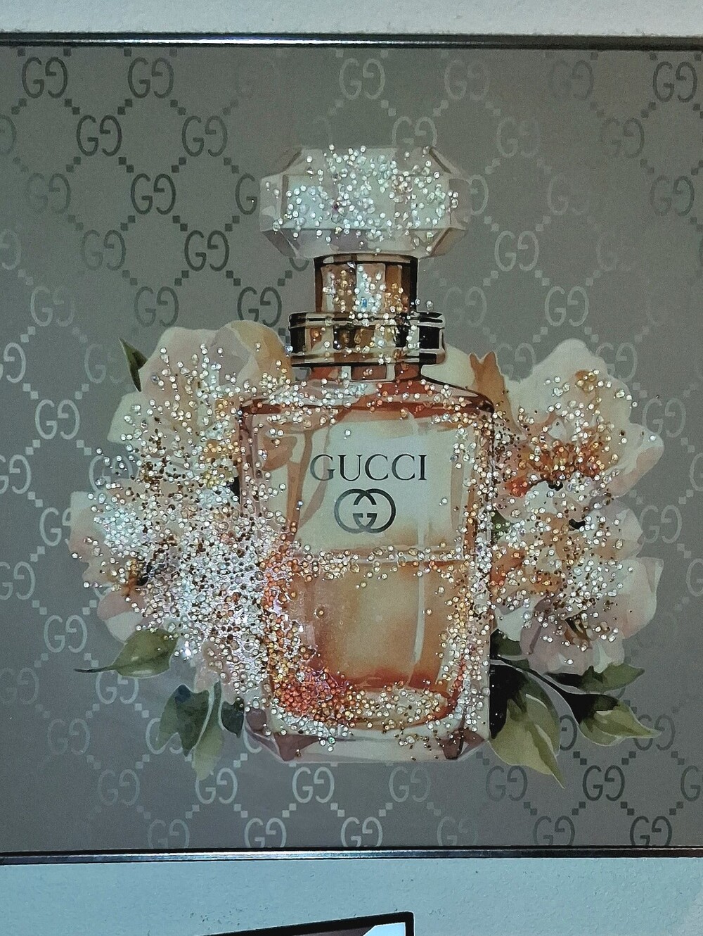 Laquered Canvas with Crystal Rocks & adds texture a New beautiful sparkle too It